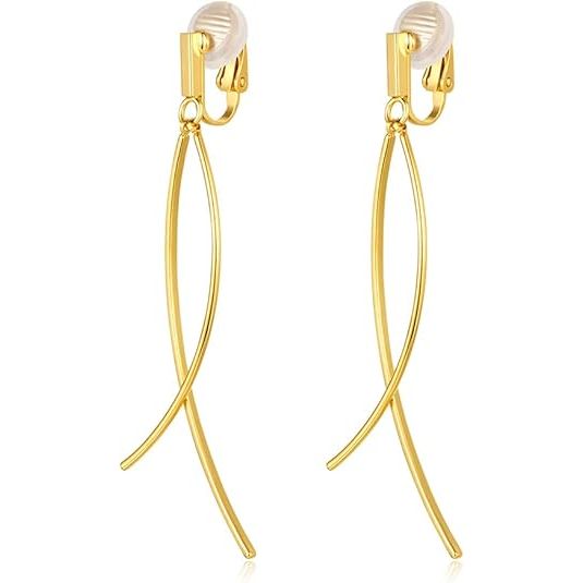 Women’s Gold-Plated Brass Clip-On Earrings