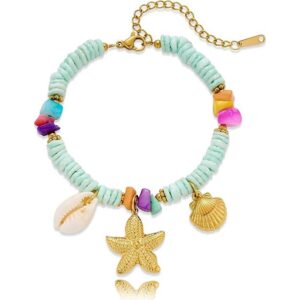 Gold Puka Shell Bracelet